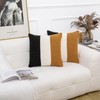 Vfuty 20x20 Texture Stripe Pillow Covers Set of 2 Boucle