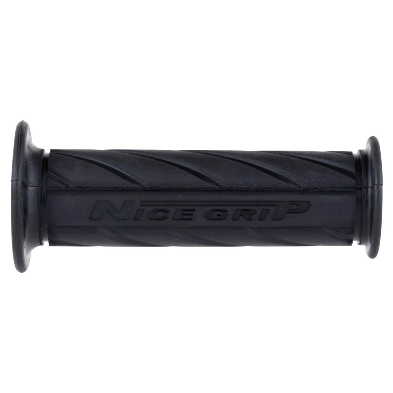 キジマ(Kijima) バイクパーツ グリップ NICEネオミニ ラバー製 110mm φ22.2mm 貫通タイプ 汎用 ブラック