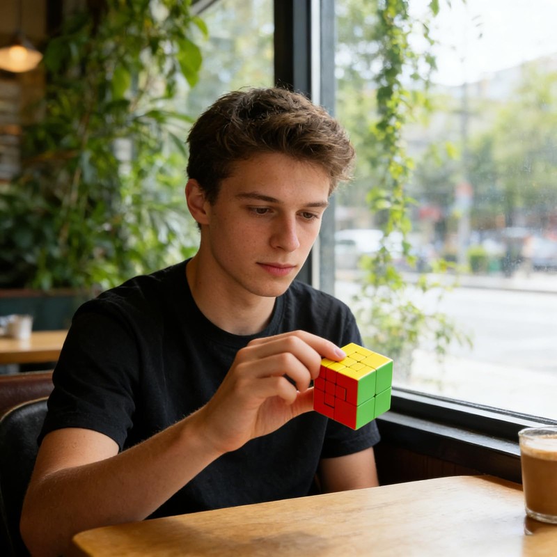 UMESCENE 3x3 Puppet Speed Cube, 3x3 Bandage Magic Cube, Brain