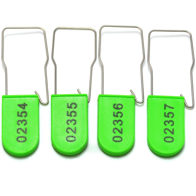 100pcs Security Metal Wire Padlocks, Plastic Security Seals Disposable Anti-Tamper