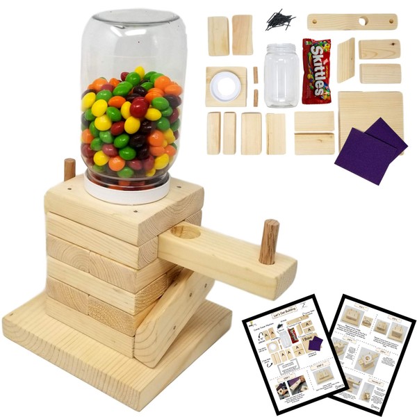 SparkJump DIY Wood Building Kit | Candy Dispenser | Real Wood | Kits to Build | Crafts