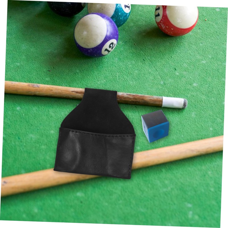 CORHAD Ergonomic Billiard Chalk Holder Pool Cue Clamp Bag Portable