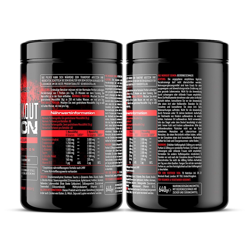 Pre Workout Beast Hardcore Pre Workout Booster with Caffeine, Creatine