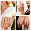 ABJFJE Adjustable Gold Silver Letter Rings for Women Dainty Crystal