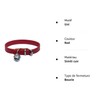 Red Leather Pet Collars for Cats,Baby Puppy Dog,Adjustable 8"-10.5" Kitten