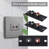 ECSiNG 4PCS RCA Connector 2-Way RCA Connector Wall Plate Input