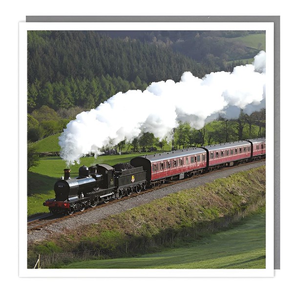 Tracks Publishing Birthday/Blank Greeting Card for Men with Photographic Steam