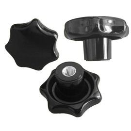 Pack of 5 – Grip Nut M10 Diameter 50 mm DIN 6336 K Steel Thread Black