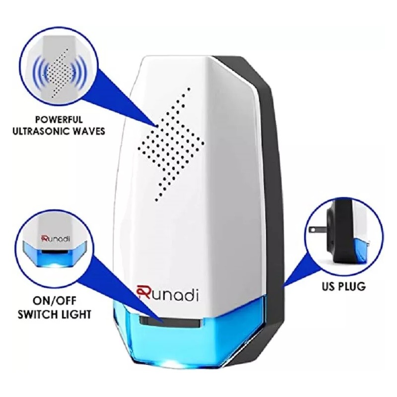 Runadi Ultrasonic Pest Repeller -Plug In Insect Rodent Mice Mouse