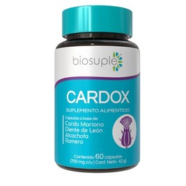 Biosuple Cardo Mariano Alcachofa Complejo Herbal Extractos Naturales Suplemento Alimenticio Cápsulas