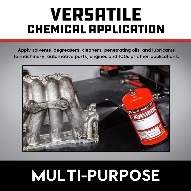 Powerbuilt 1 Quart Refillable Non-Aerosol Pressurized Sprayer for Oil, Lubricants,