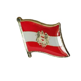 vmcoatdu Austria W/Eagle National Flag International Travel Small Pins Enamel Made Metal Souvenir for Hat Clothes Backpack