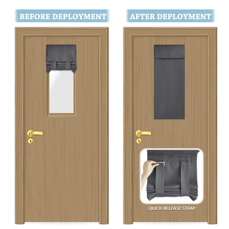RYB HOME Classroom Door Window Cover, Blackout Shades for Classroom