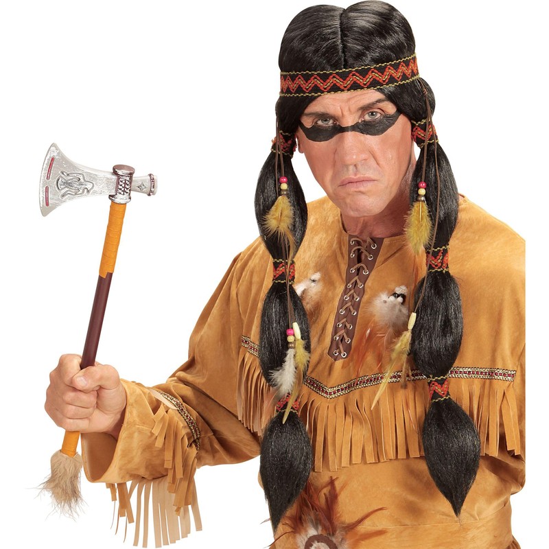 Widmann Indian Wig Black Synthetic Hair Long Hair Wig Braids