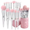 Bueart Design Elegant pink Ultra soft labeled Makeup Brushes Sets