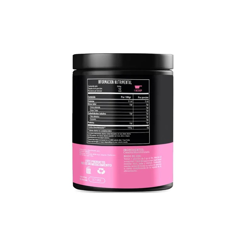 Suplemento Creatina Monohidratada 500g Heragen 100servicios