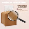 Tissue Box Cover, Square PU Leather Tissue Holder, Square Napkin