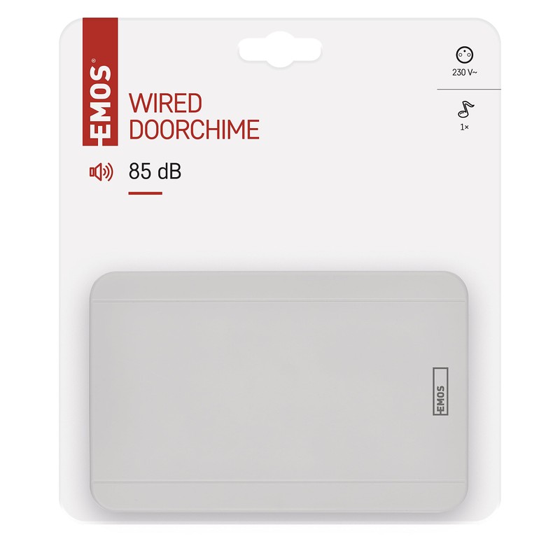 EMOS 2-Wire Doorbell Classic Front Door Gong White Door Bell