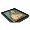 Block Island, Rhode Island 3-D Nautical Wood Chart, Small, 16"