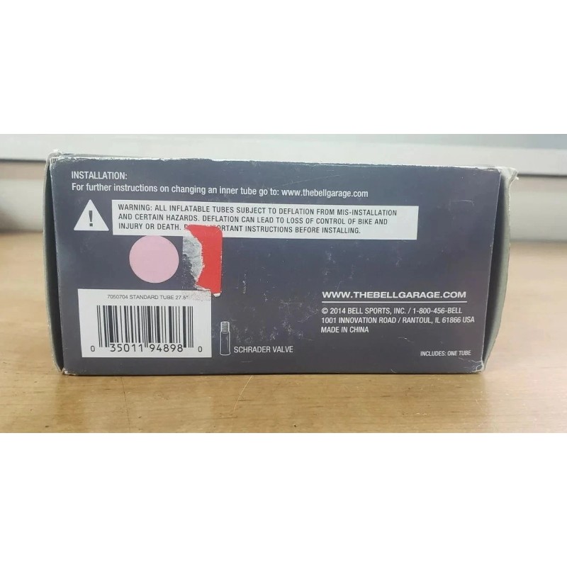 BELL STANDARD 27.5 TUBE, BLACK *DISTRESSED PKG