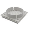 Kair White Louvred Grille 155mm External Dimension Wall Ducting Air