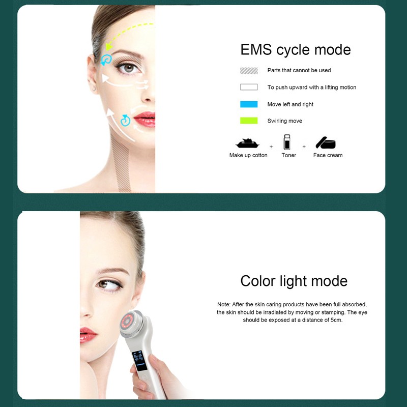 EMS Photon Light Therapy Face Machine Anion Cleaning Lifting Skin