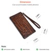 AEGGEAI Genuine Leather Wallet Coin Purse with Embossed Pattern, Top