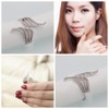 Uloveido Women's Silver Colour Angel Wing Rings Pave Zirconia Open