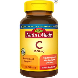 Nature Made Nature Made Vitamin C 1000 mg Tablets, 100 Count to Help Support the Immune System