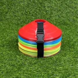 Pack of 25 Marker Cones, Football Cones with Locking Strap and Bag Sports Cones for Football Training