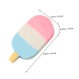 Gadpiparty 24Pcs Adorable Ice Cream Erasers Portable Cartoon Pencil Rubbers Cute Stationery Accessories for Synthetic Material for Daily Use and Erasing
