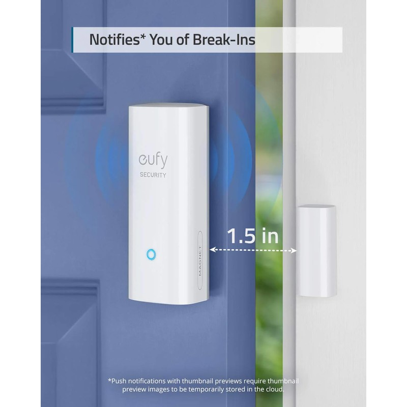 eufy Security Entry Sensor, Detects Opened and Closed Doors or