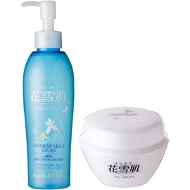 Hanayuki; Keratin Clear Gel Plus + Gel Cream, Quasi Drug, All-in-One Collagen, Hyaluronic Acid (7.8 fl oz (200 ml) + 4.3 oz (110 g) Set