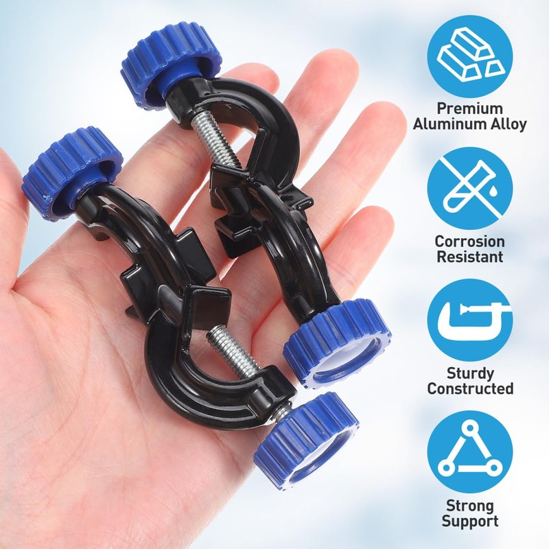 OUNONA 2pcs Adjustable Bosshead Clamp Holder, Lab Heavy Duty Boss
