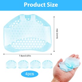 4PCS Metatarsal Pads for Women and Men, Breathable Universal Ball of Foot Cushion Pads Anti-Slip Big Toe Support for Metatarsalgia Neuroma Mortons Neuroma Pads Atrophy Burning Sensations Relieve Pain