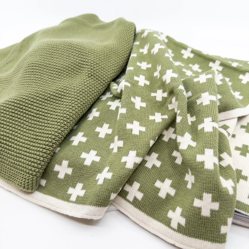 Ecovask Kitchen Towel Duo Organic Cotton, Check Navy Denim