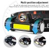 2x 1200000LM LED Headlamp Rechargeable Headlight Zoom Head Torch Lamp