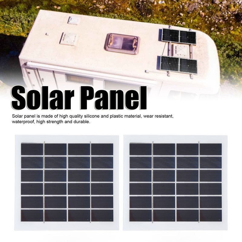 2 Pcs Portable Solar Panel 2W 6V Mini Solar Cells