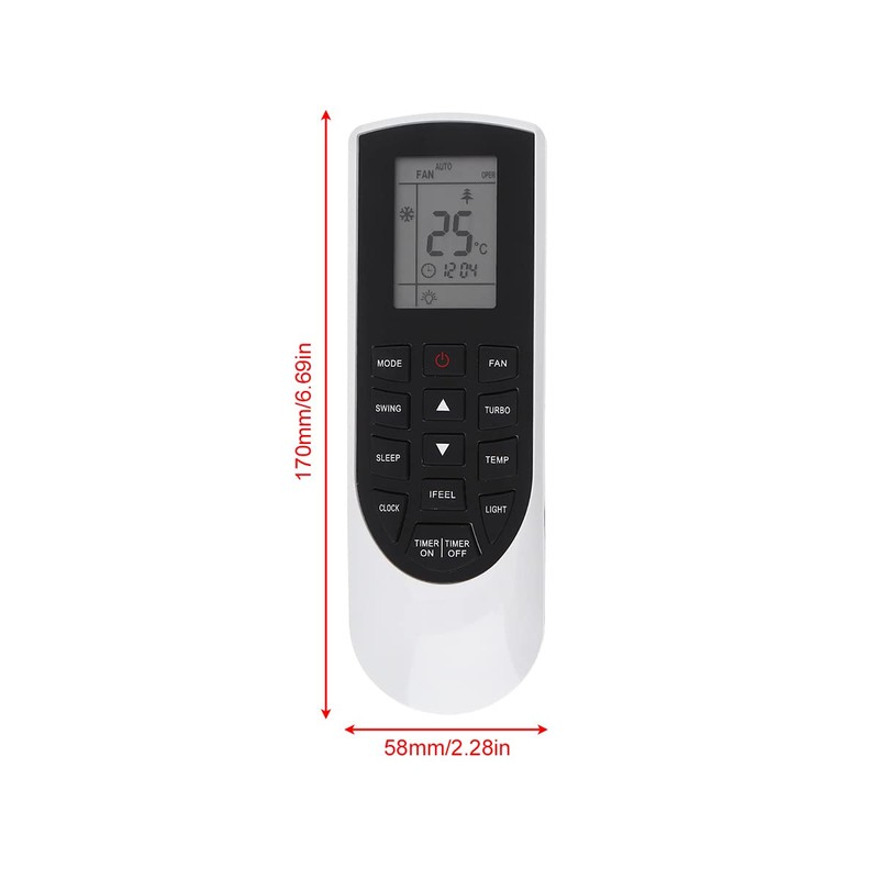 OriGlam YAN1F1 Air Conditioner Remote Control Replacement for Gree VIR09HP115V1AH