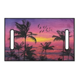 Suobstales Palm Tree Print Golf Cart Seat Covers, Hawaii Beach Golf Cart Seat Blanket/Towel for More 2-Person Seats Club Car, Summer Sunset Golf Cart Seat Accessories, Easy to Install