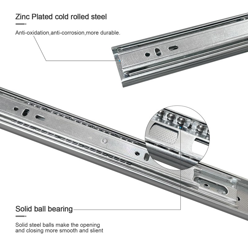 12 inch Drawer Slides 4 Pairs (8pcs) Full Extension Ball