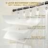 HOUSEWELL Light Up Shower Curtain 72x72, LED Color Changing Waterproof