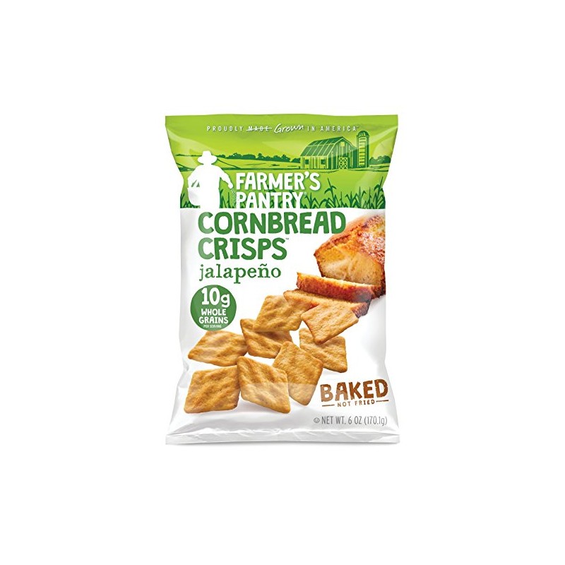Farmer's Pantry Jalapeno Cornbread Crisps, Original, 6 Ounce (Pack of