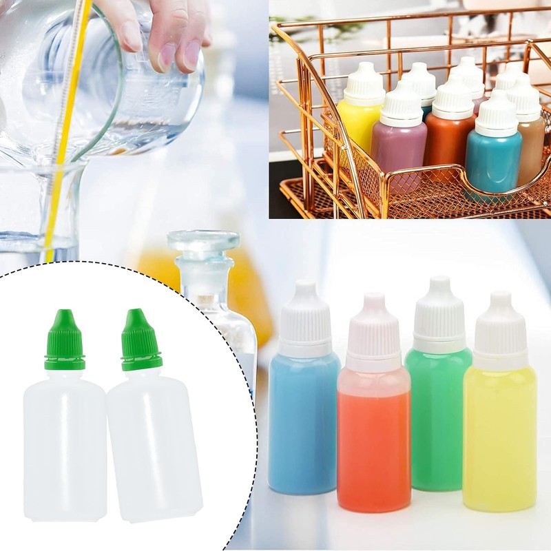 Boguish 2Pcs Plastic Dropper Bottles, 50ml/1.7 oz Empty Squeezable Dropper