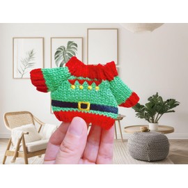 17 cm(6.7 inch) Doll Clothes Set, Multiple Outfits Including Barista Uniform, Christmas Outfit and Casual Wear (Christmas,Green)