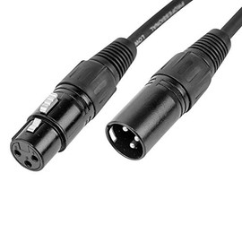 CASCHA Premium Microphone Cable XLR Jack to XLR Plug (6m, Black) - High Quality Audio Microphone Cable