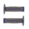 Rubber Domino Grips for Motorcycle Handlebar Motocross Off Road Pit Bike Enduro Trial MX Freeride (Blue Grey)