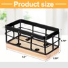 Blulu Sugar Packet Basket Iron Sugar Organizer with Wooden Base