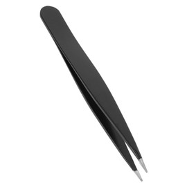 Beavorty Stainless Steel Eyebrow Clip Tweezers Precision for Hair Removal Professional Brow Shaping Black Thickness