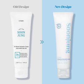 ETUDE- Crema intensiva de barrera 2x de SoonJung, 60 ml (23AD) Crema facial hidratante hipoalergénica con manteca de karité